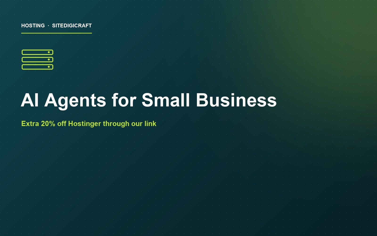 Cover image for the article: AI Agents for Small Business: Past the Chatbot