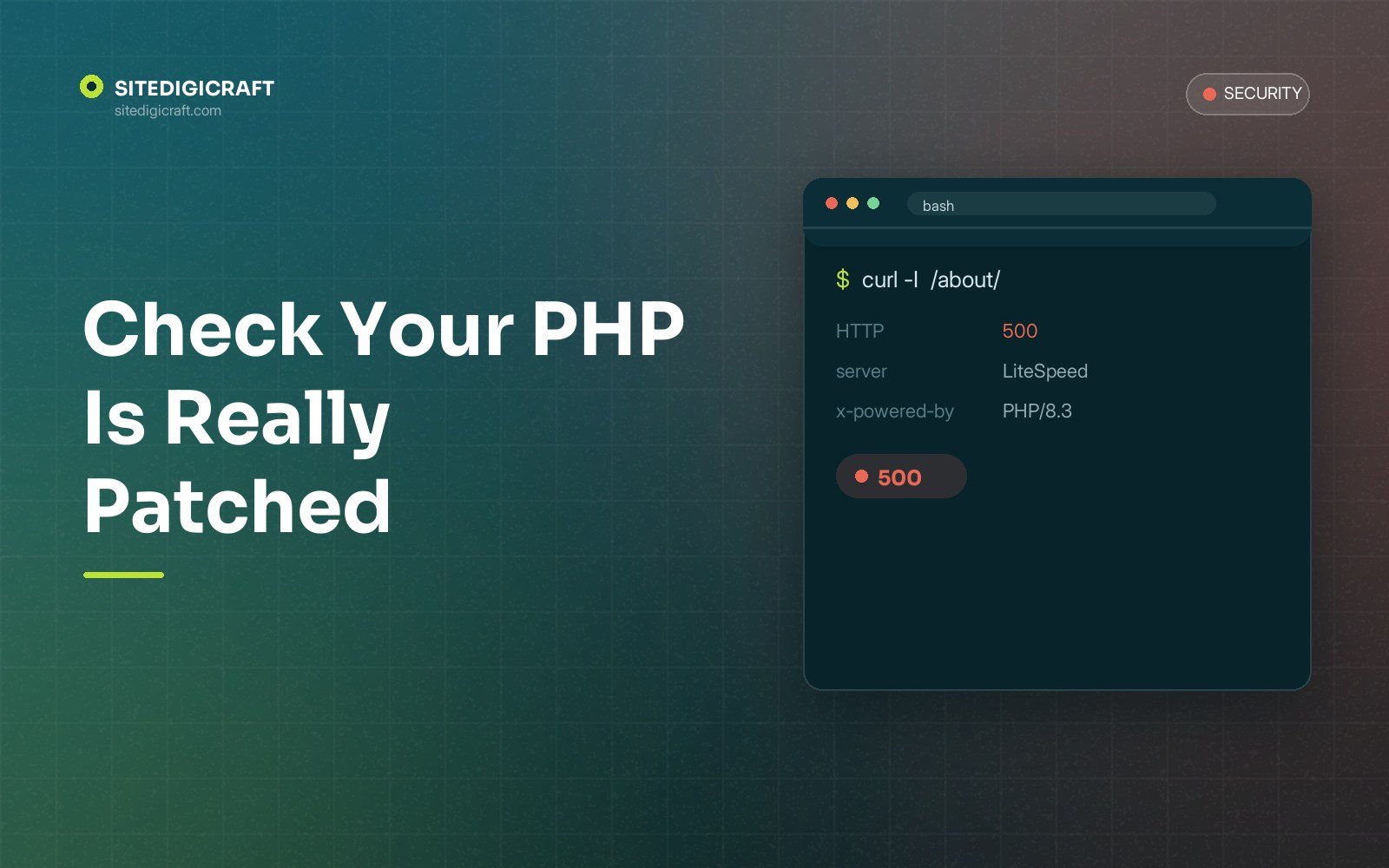 Cover image for the article: Your Host Says PHP Is Patched. Here's How to Actually Check
