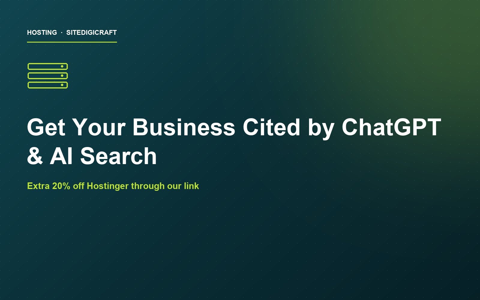 Cover image for the article: How to Get Your Business Mentioned by ChatGPT and AI Search