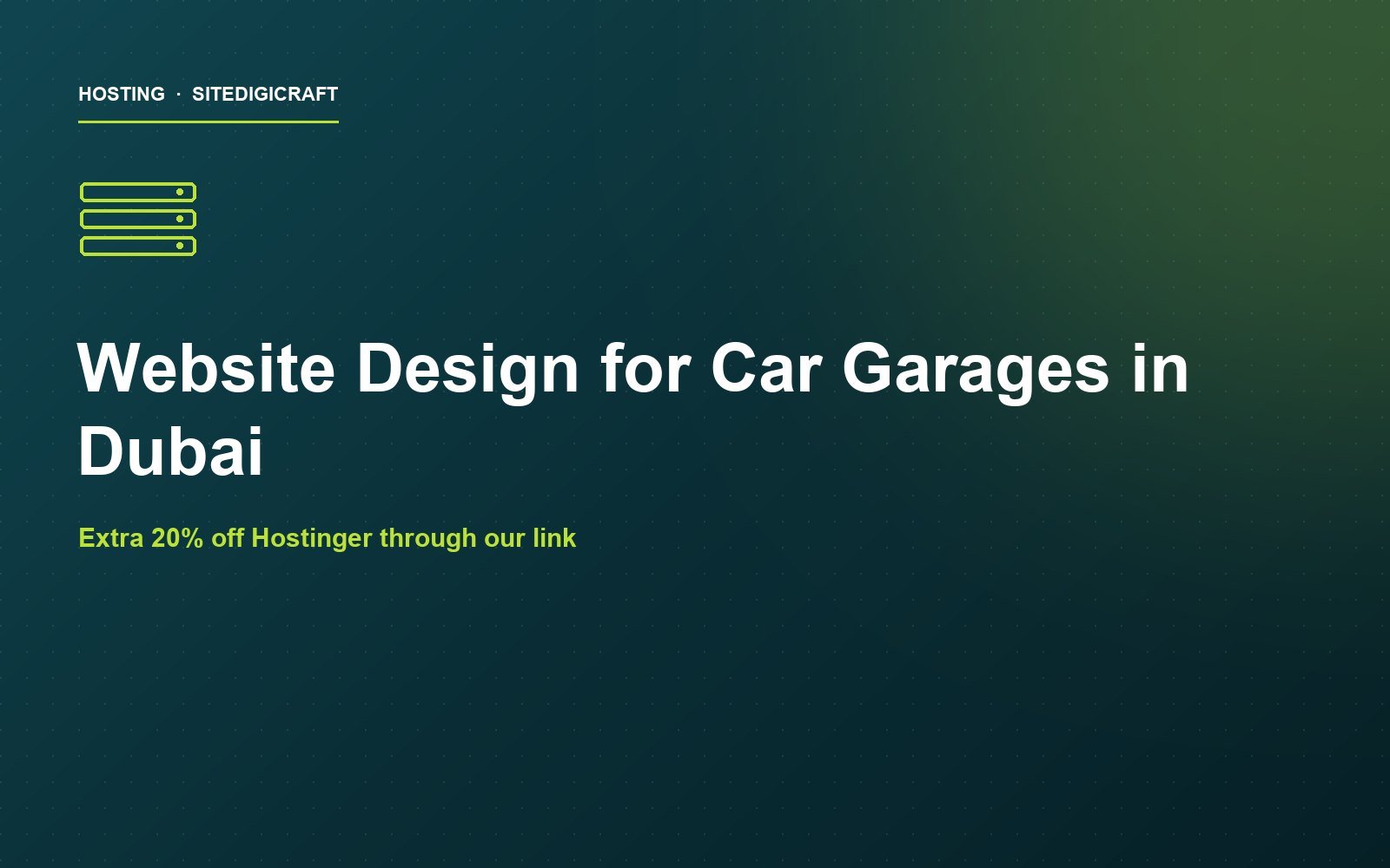 Cover image for the article: Website Design for Car Repair Garages in Dubai