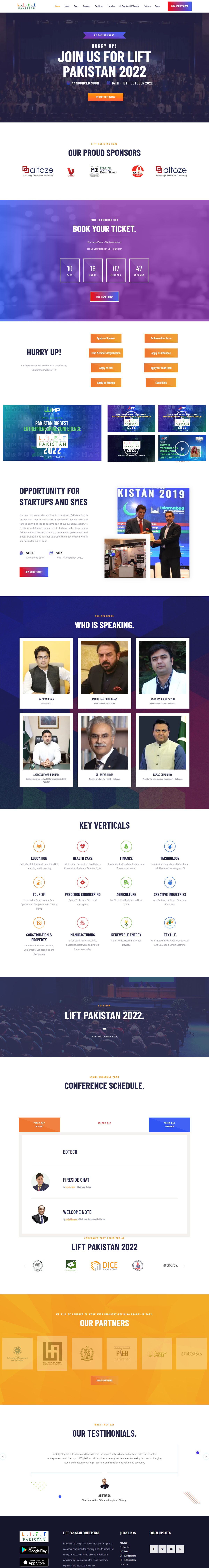 Full page screenshot of the L.I.F.T Pakistan website built by SiteDigiCraft