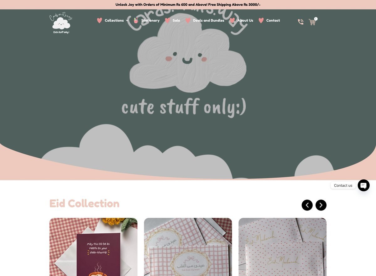 Screenshot of the Cards on its Way website designed and built by SiteDigiCraft