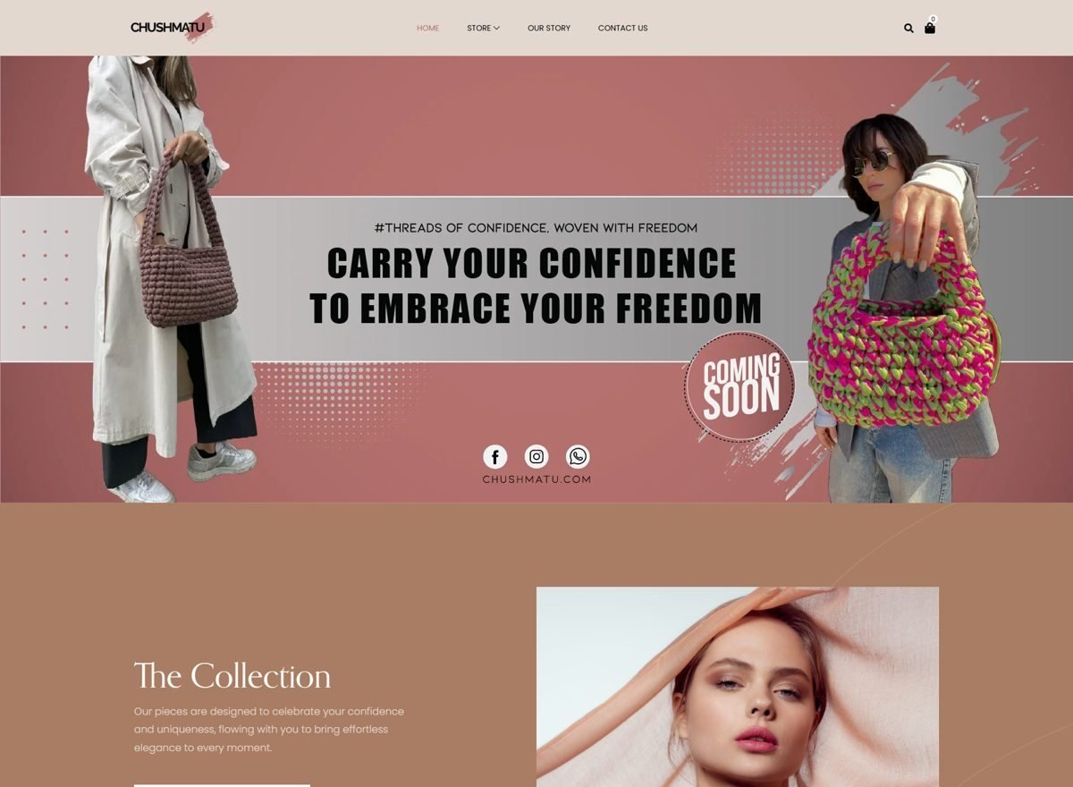 Screenshot of the Chushmatu website designed and built by SiteDigiCraft