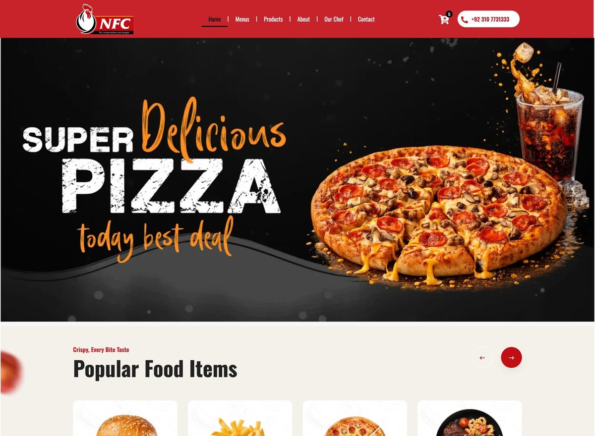 Screenshot of the Nfcpk website designed and built by SiteDigiCraft